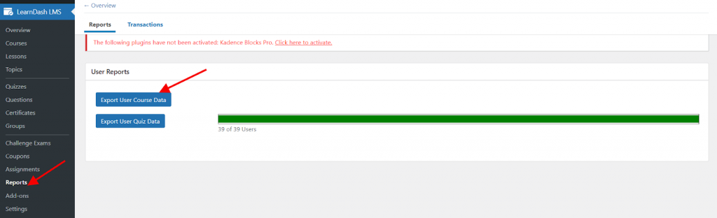 export-learndash-user-data