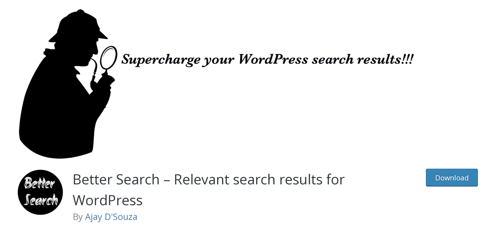 Lista de căutare mai bună în depozitul WordPress