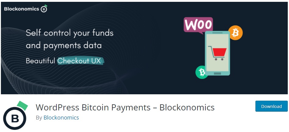 워드프레스에서 비트코인을 허용하는 blockonomics 플러그인