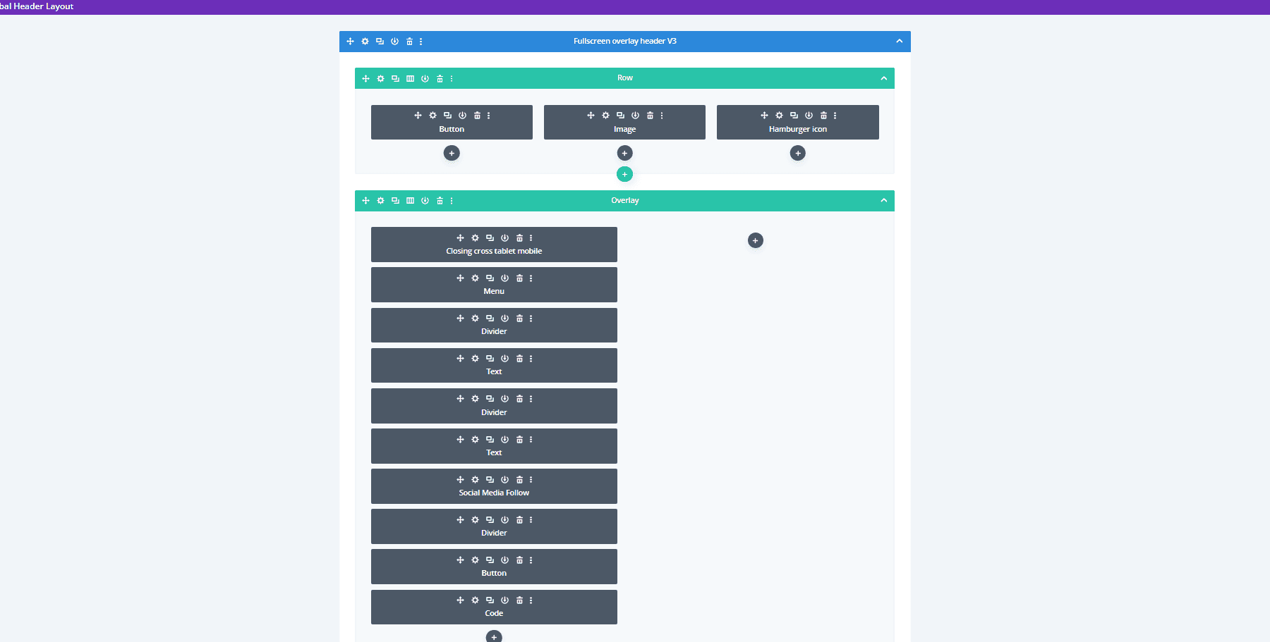 Cabeçalhos de sobreposição em tela cheia