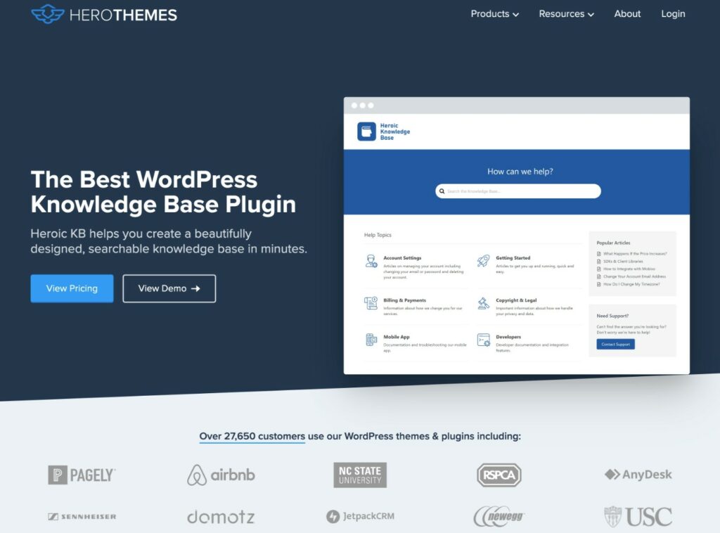 Plugin Heroic Knowledge Base WordPress