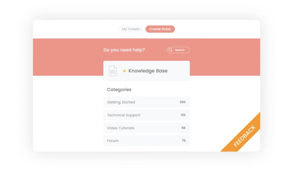 Una knowledge base demo creata con LiveAgent