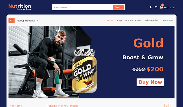 Nutrition Supplements WordPress Theme