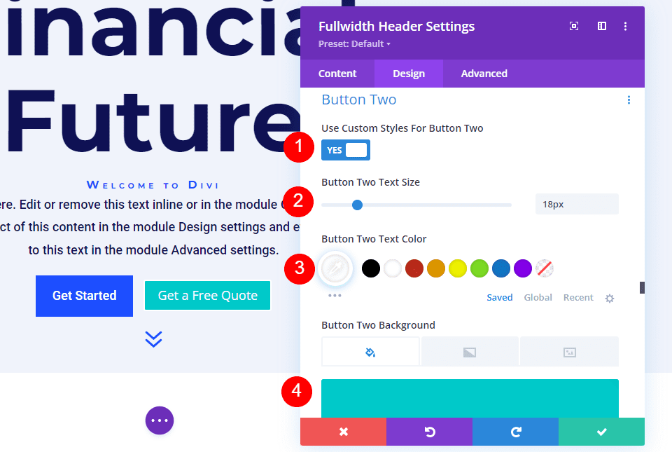 Survolez le bouton d'image d'arrière-plan deux