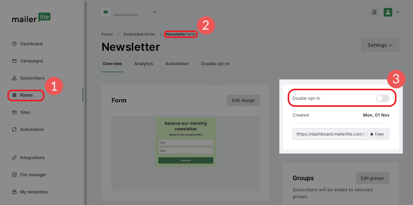 MailerLite So aktivieren Sie Double Opt-in