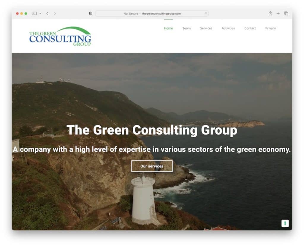 site-ul web al grupului de consultanță ecologică