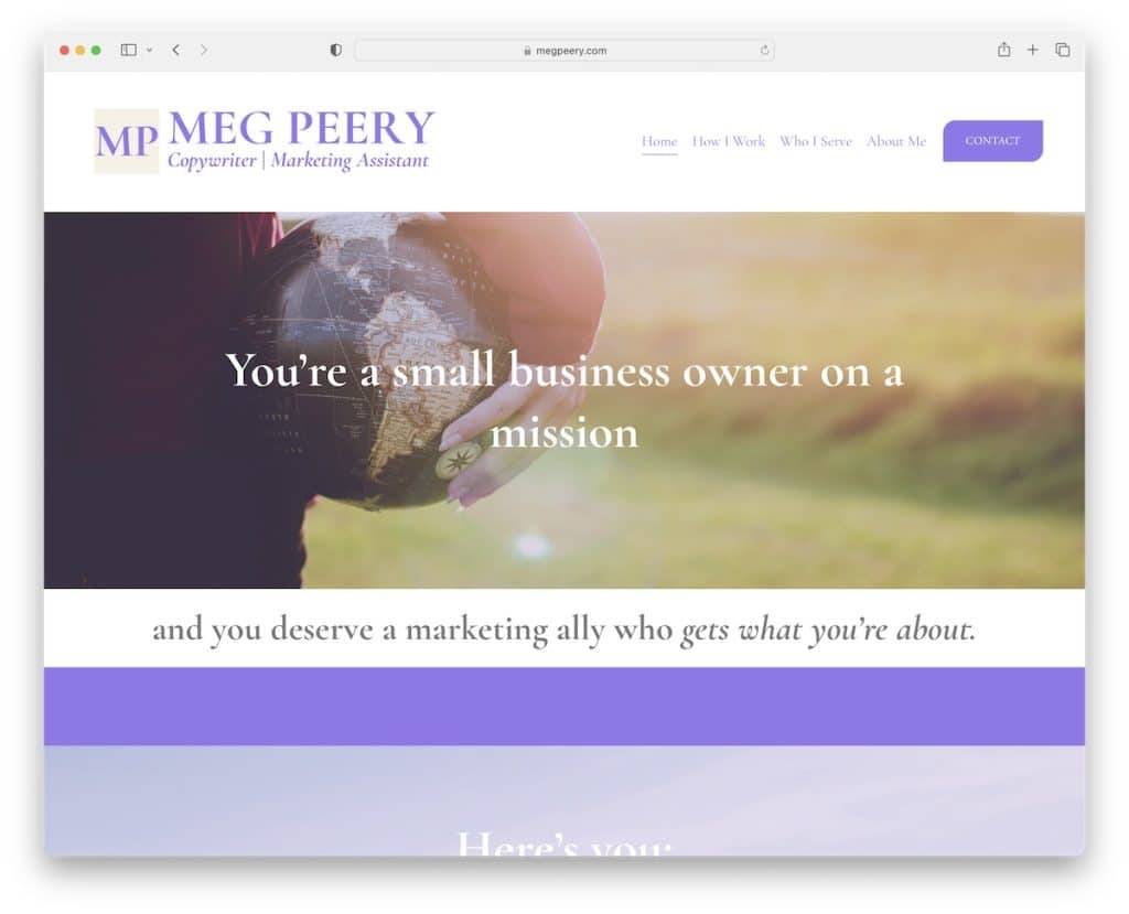 sitio web de meg peery redactor