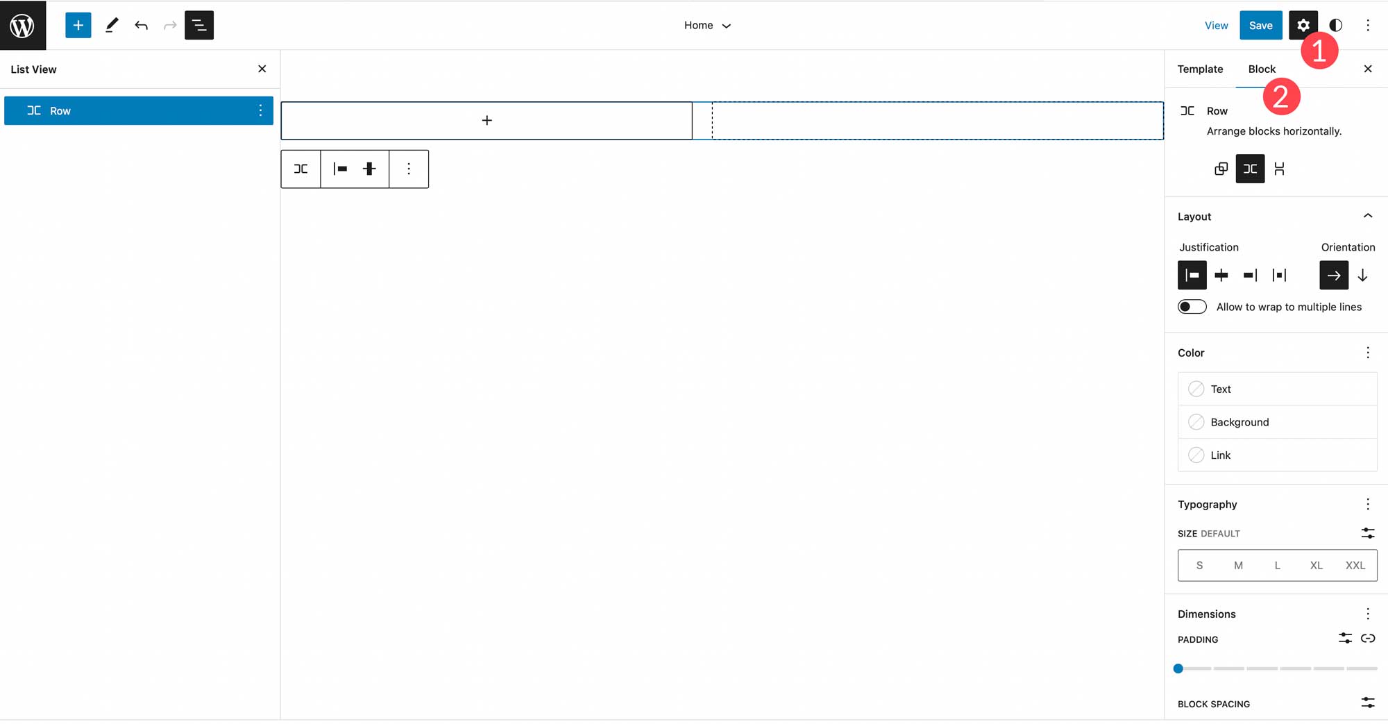 configuración adicional de la fila de acceso