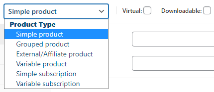 WooCommerce 产品类型