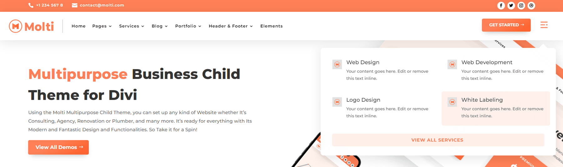 Molti Divi Child Theme Divi Theme Builder Plantillas