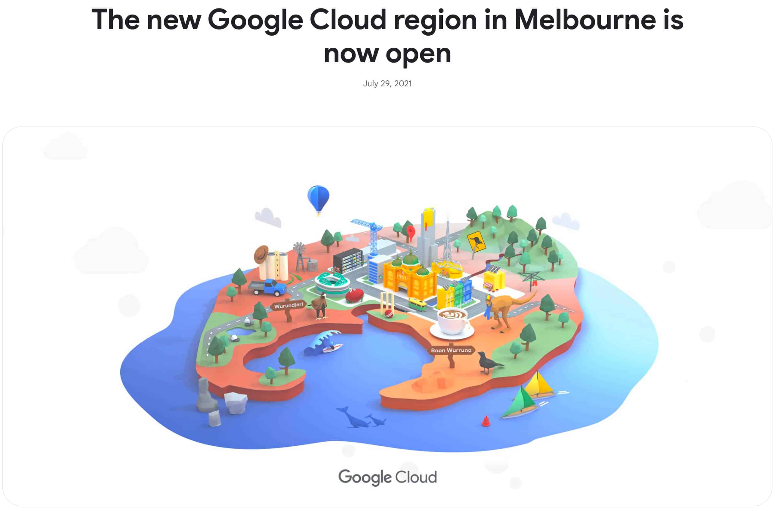 Apertura de una nueva región de nubes en Melbourne