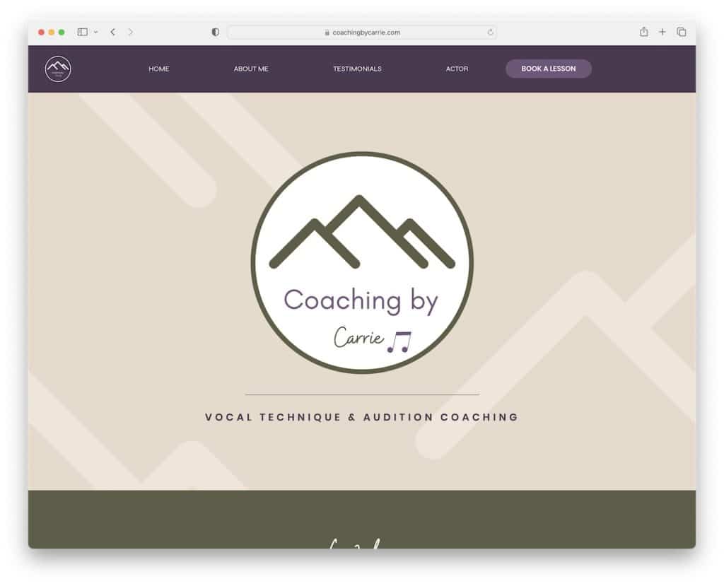 sitio web de coacing por carrie coach