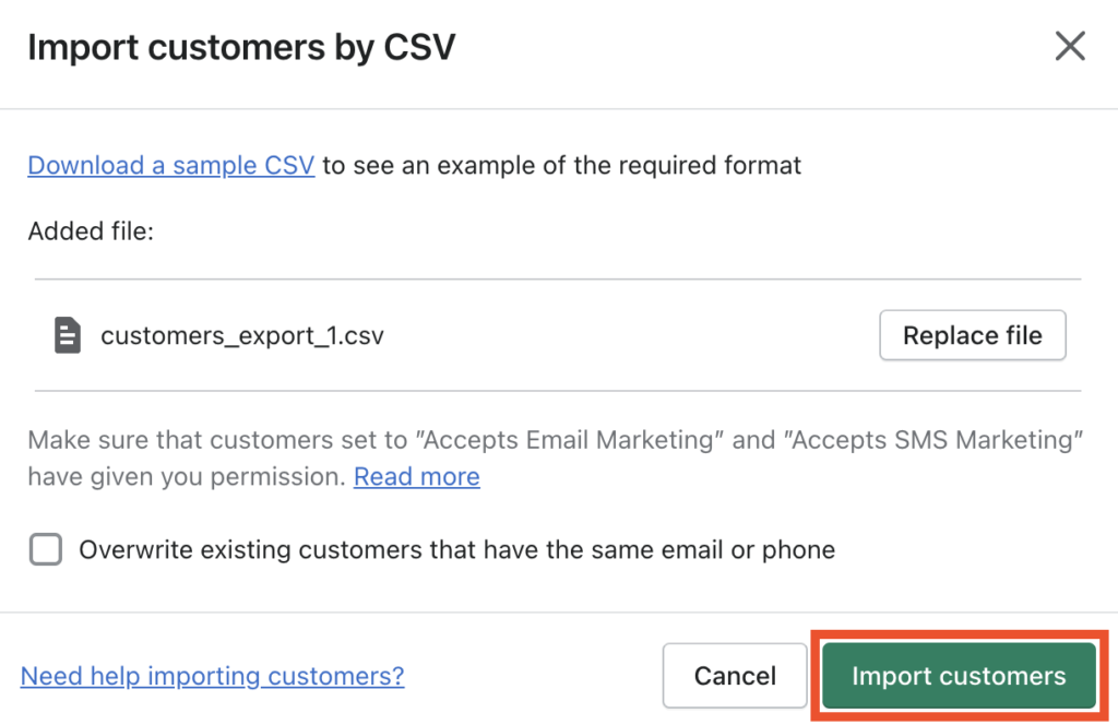 Importar clientes por CSV