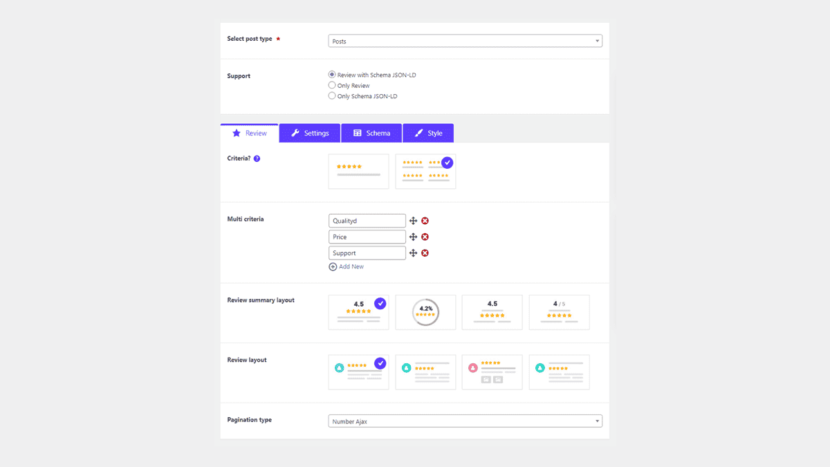 Revisión de WordPress y tipos de revisión del complemento de esquema de datos estructurados