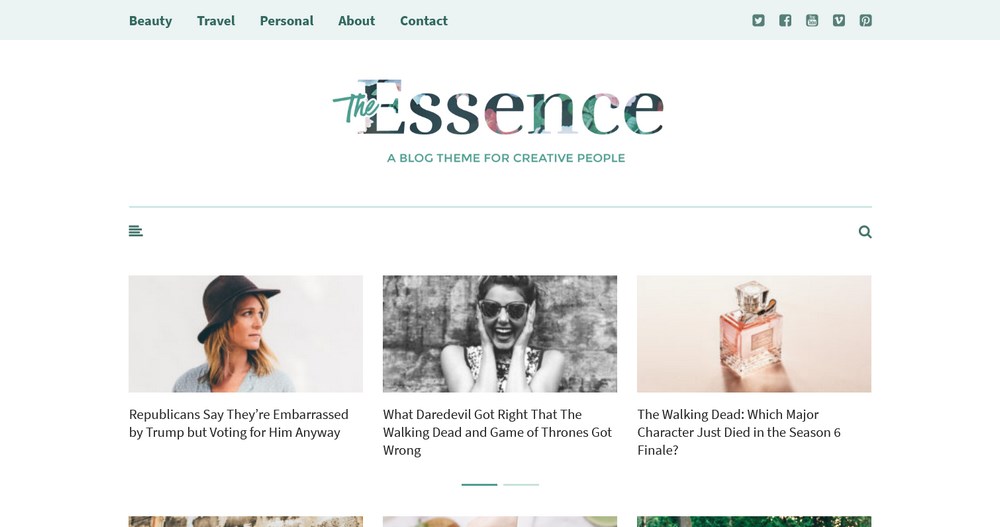 Essence WordPress デモサイト