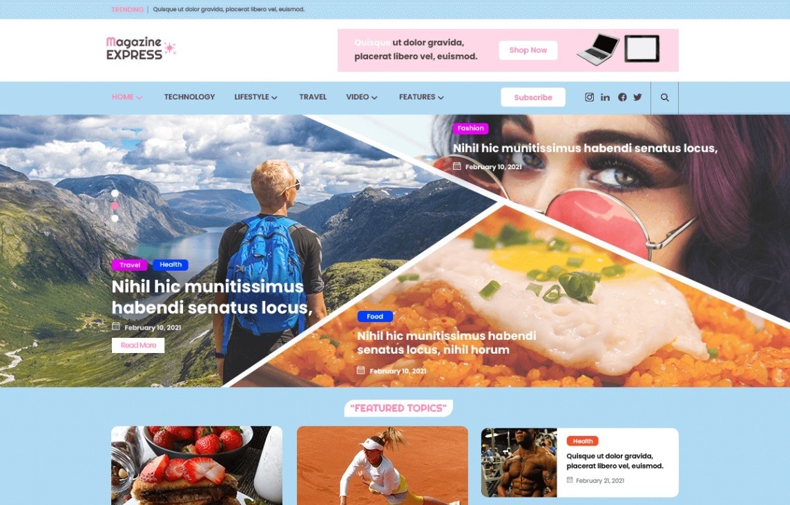 Tema WordPress Magazine Express