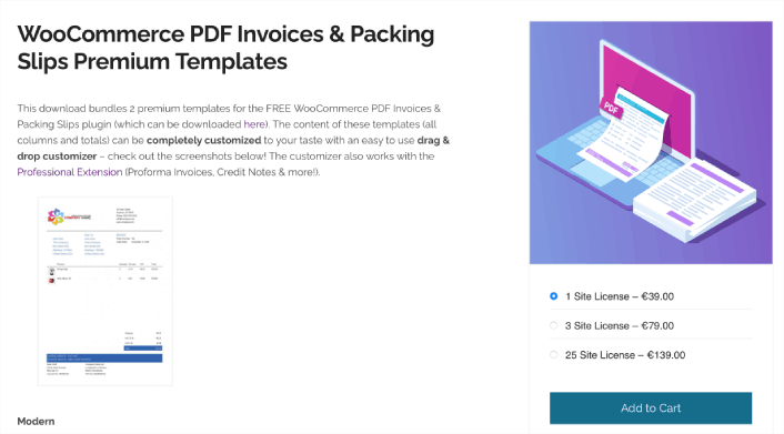 WooCommerce PDF 發票插件