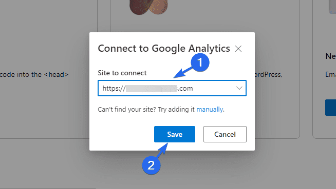 Choose a Google Analytics property