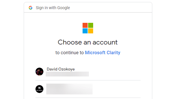 Choose an account