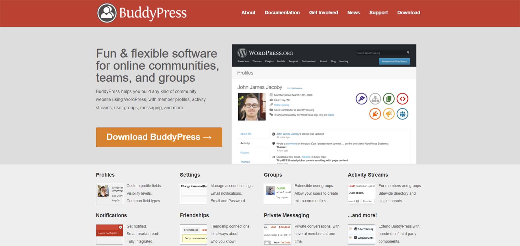 BuddyPress WordPress 커뮤니티 플러그인