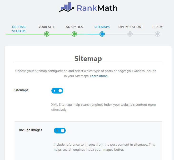 تكوين معالج إعداد Rank Math