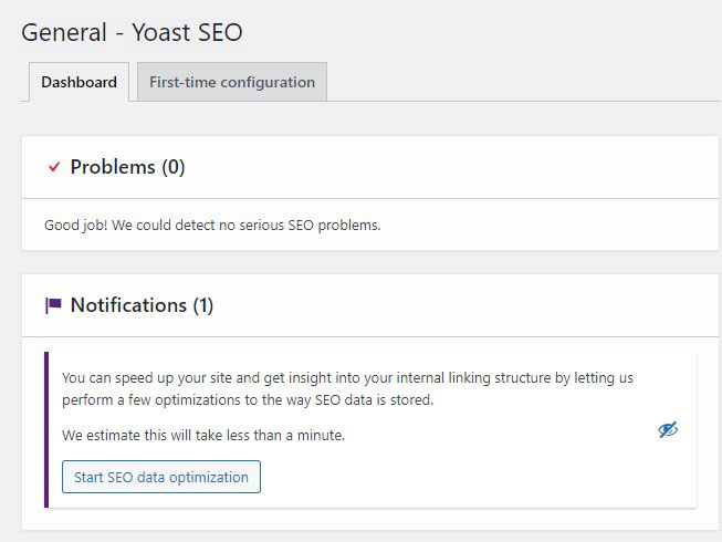 Yoast SEO الإعدادات العامة