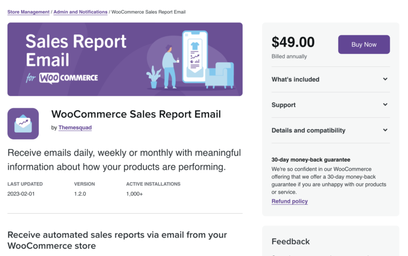 WooCommerce 판매 보고서 이메일