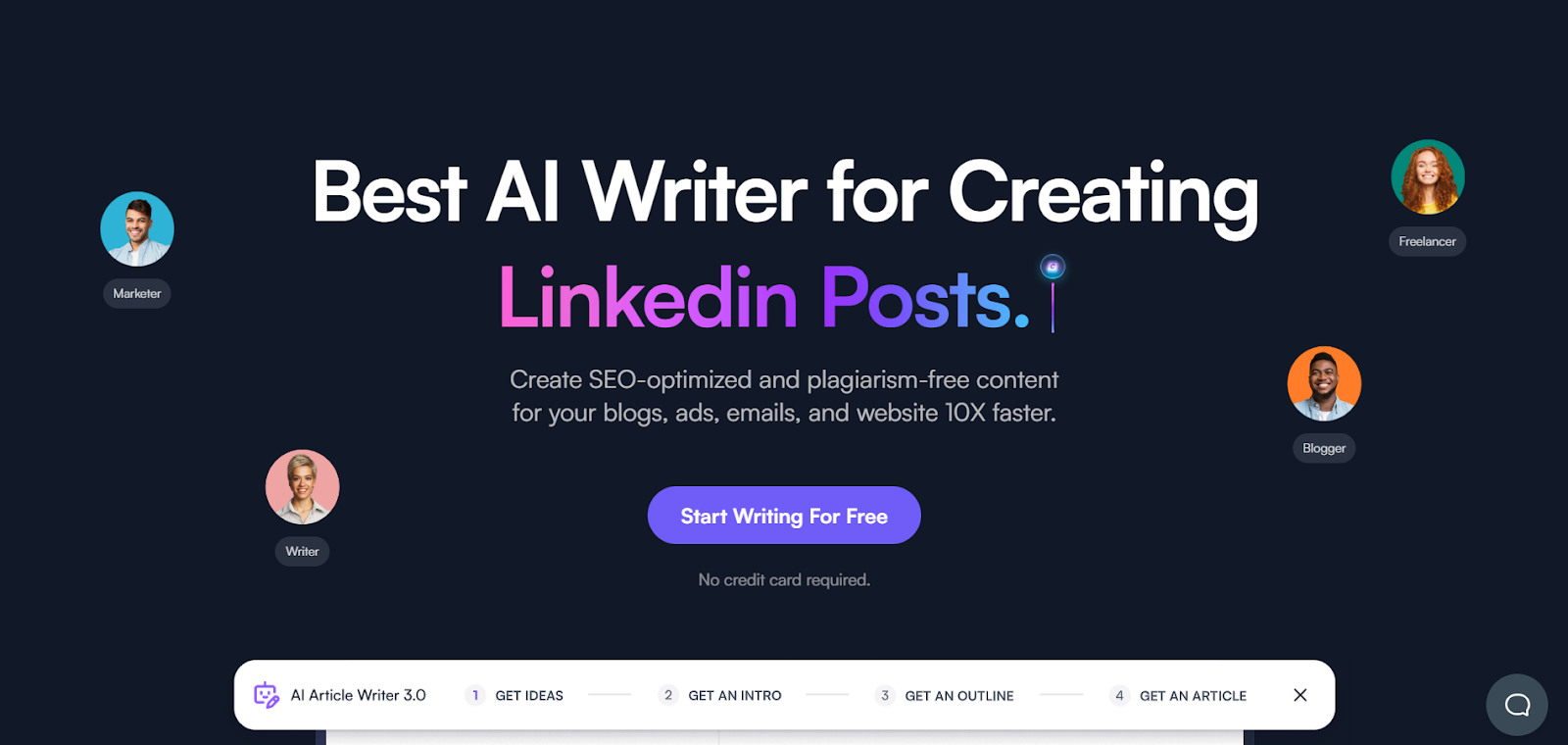 Generador de IA de LinkedIn de Writesonic