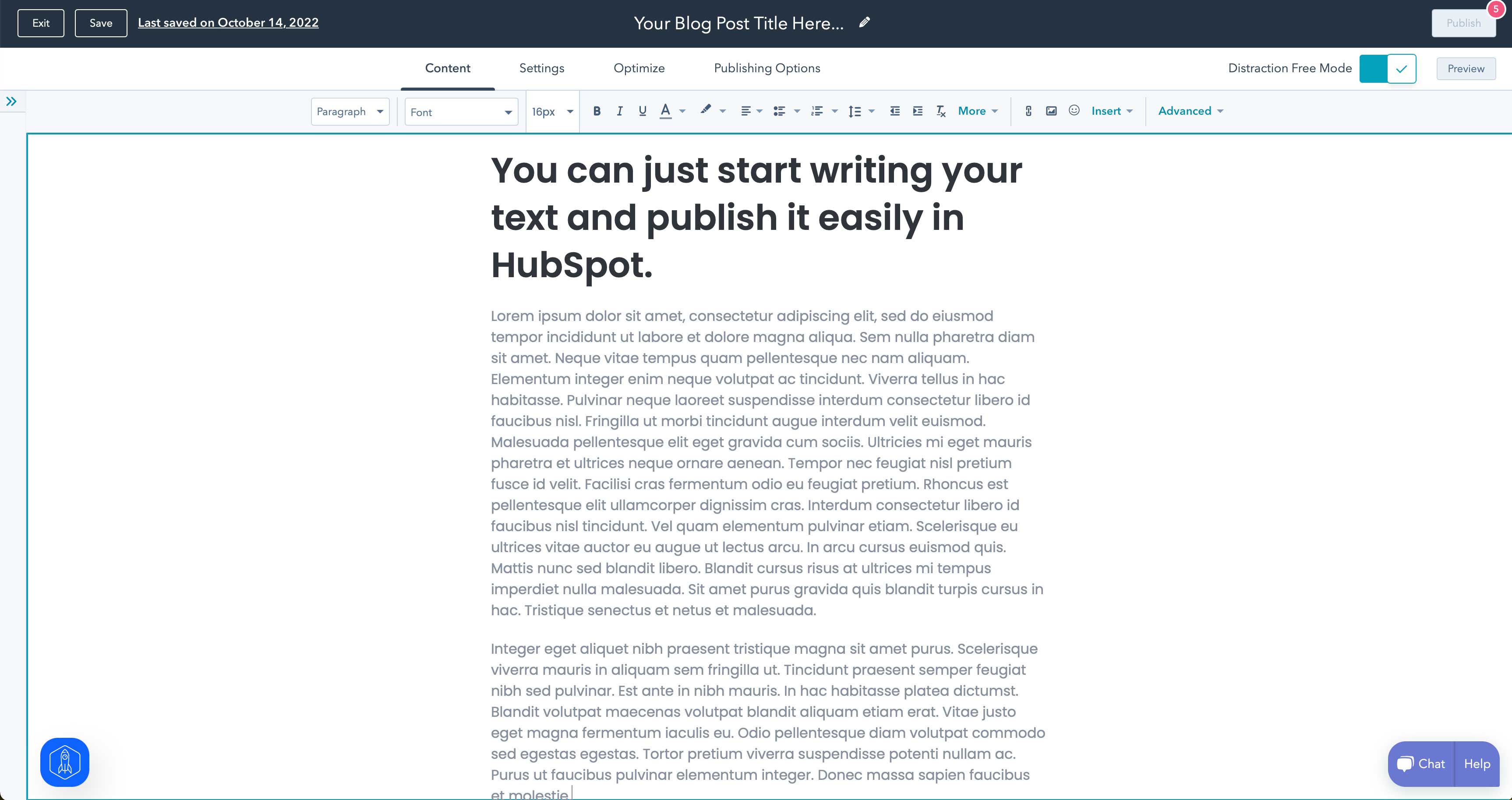 HubSpot 게시 도구