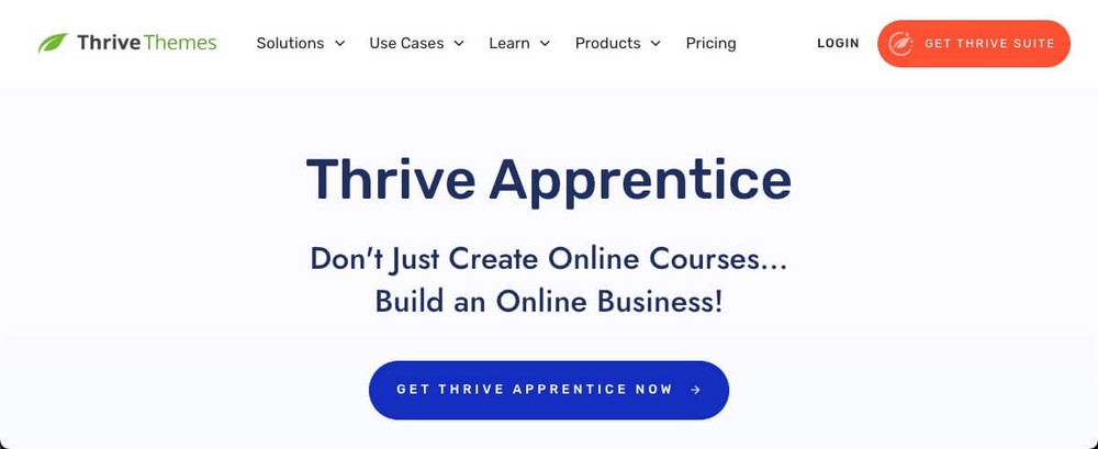 Página de inicio de Thrive Apprentice