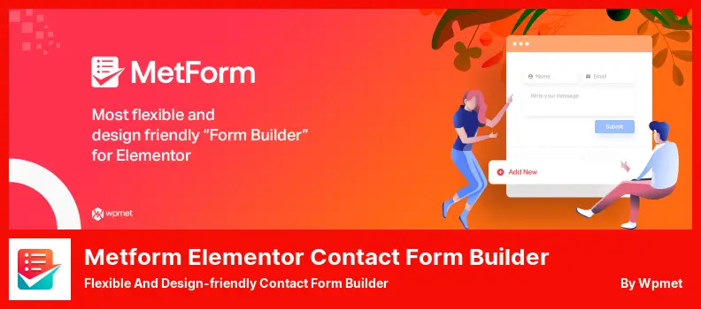 Complemento Metform Elementor Contact Form Builder: generador de formularios de contacto flexible y fácil de diseñar