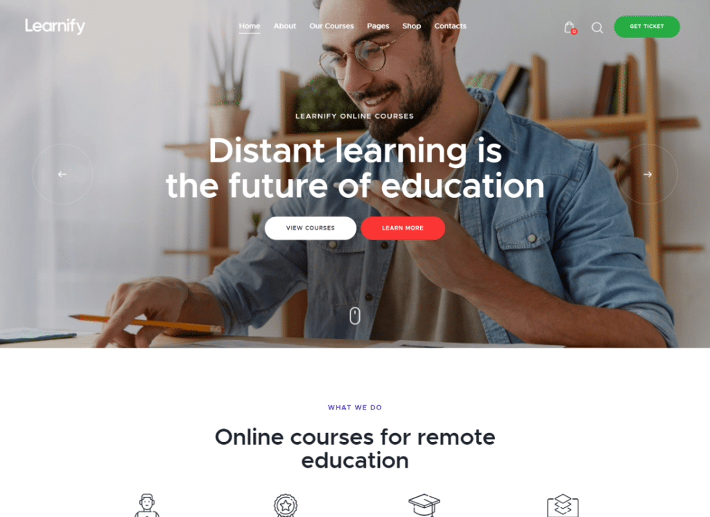 Learnify - 온라인 교육 과정 WordPress Theme