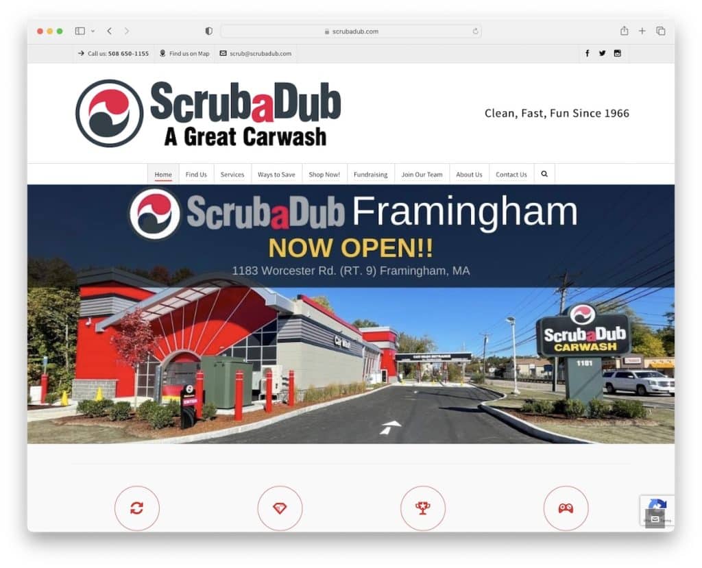 scrubadub 세차 웹 디자인