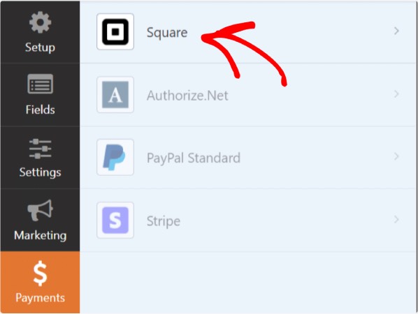 Aktivieren Sie Square Payments mit WPForms