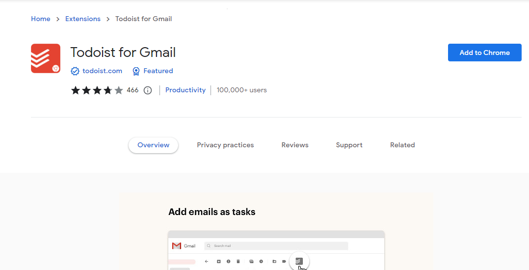 Gmail 版 Todoist