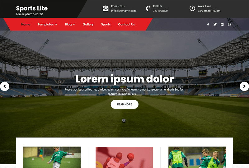 Sports Lite WP Theme