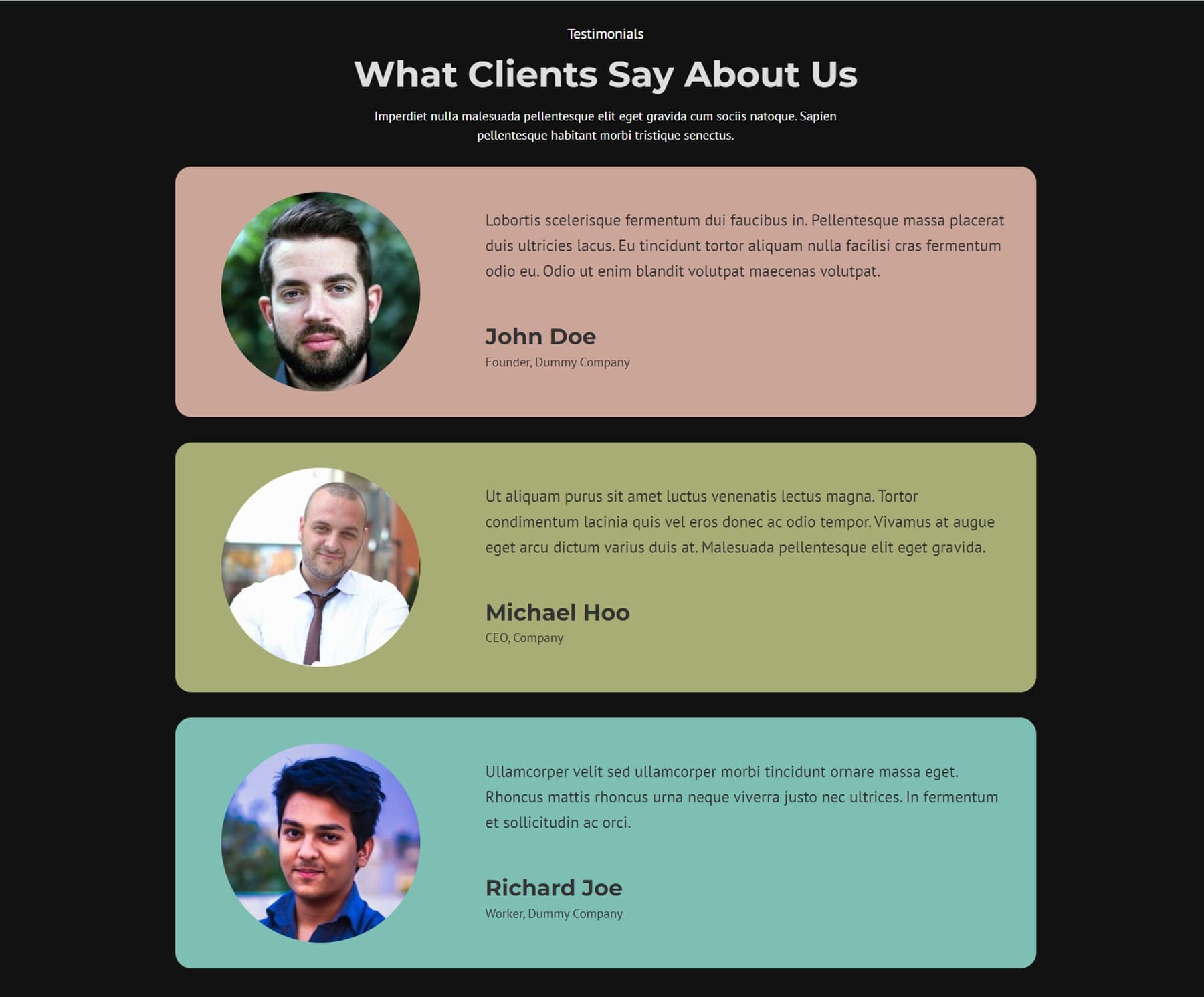 Divi Product Highlight Divi Designer Pack Testimonial Dark 5