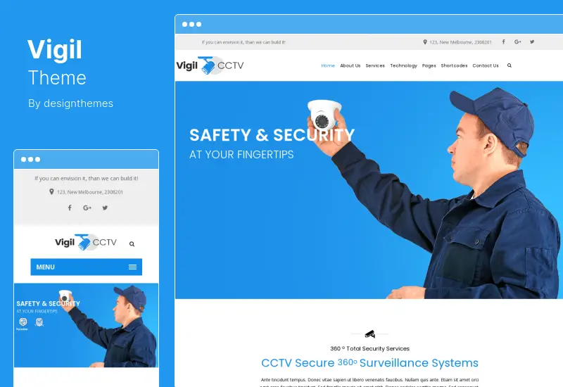 Vigil Theme - CCTV Security WordPress 主题