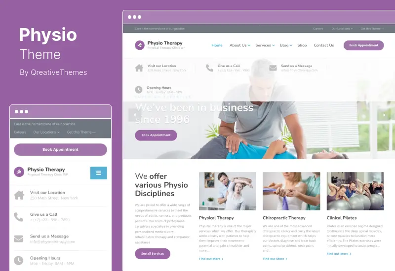 Tema Physio - Tema WordPress per fisioterapia e clinica medica