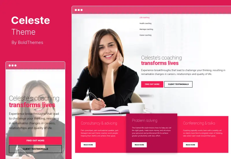 Tema Celeste - Tema WordPress per life coach e terapista