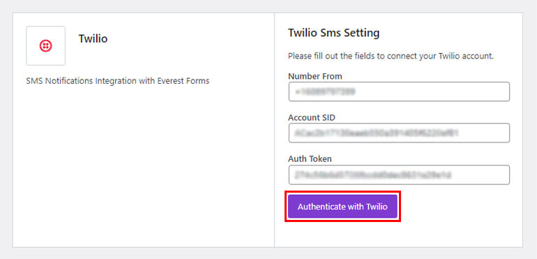 使用 Twilio 进行身份验证