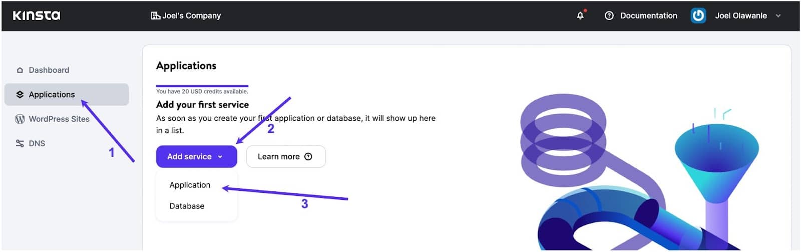 Crear un proyecto de aplicación en MyKinsta