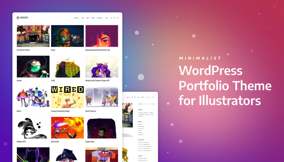 WordPress kreatives Portfolio-Thema