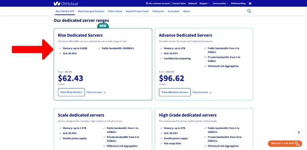 Servidor dedicado compatível com HIPAA na OVHcloud