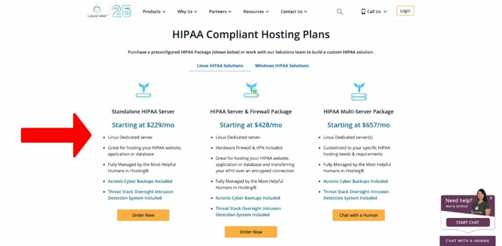 hébergement liquidweb conforme à la norme hipaa