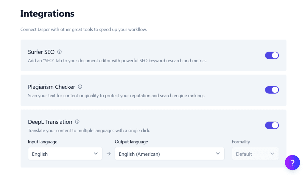 Jasper-KI-Integrationen