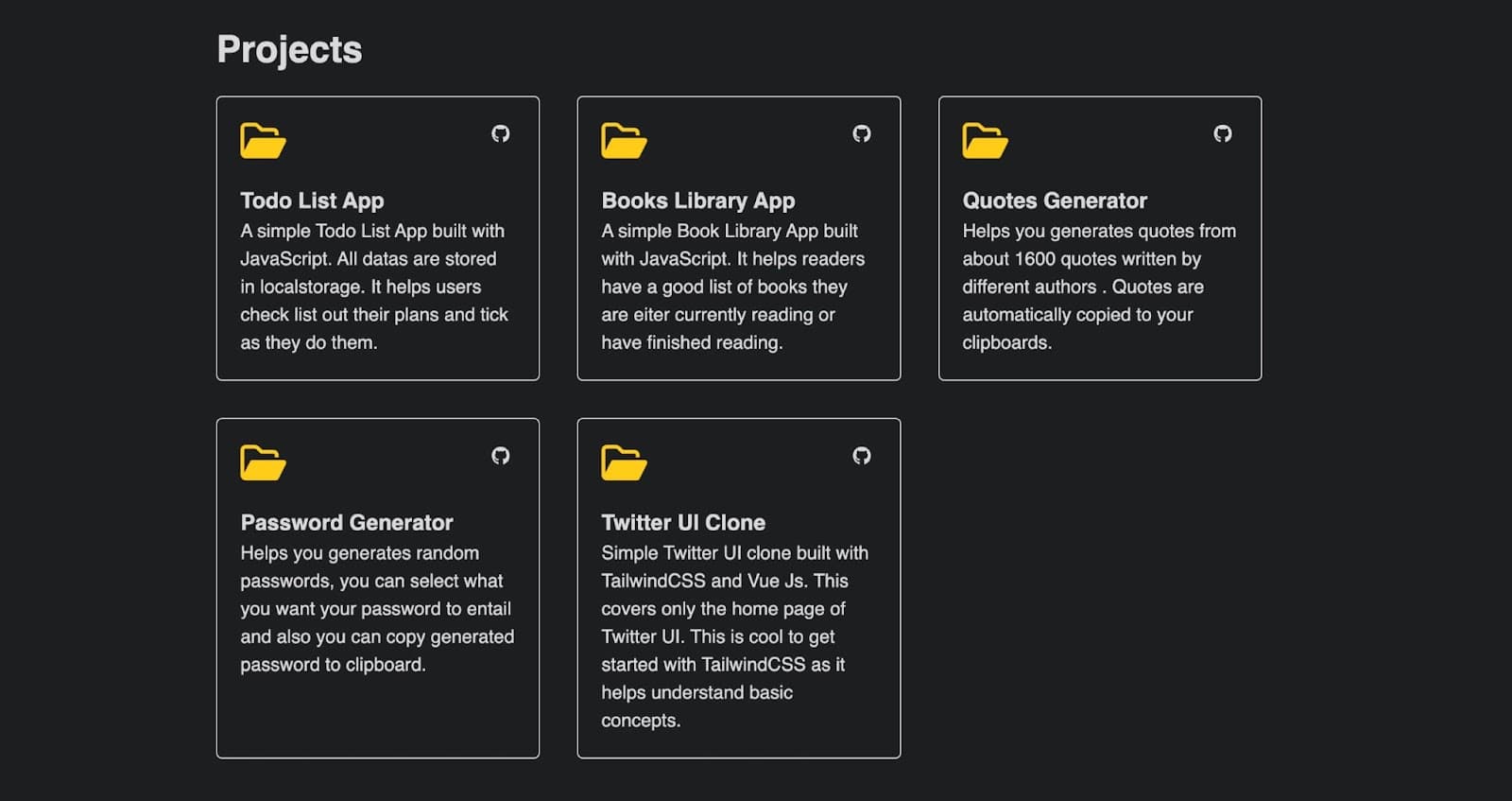 Next.js-Projektkomponente für Portfolio-Website