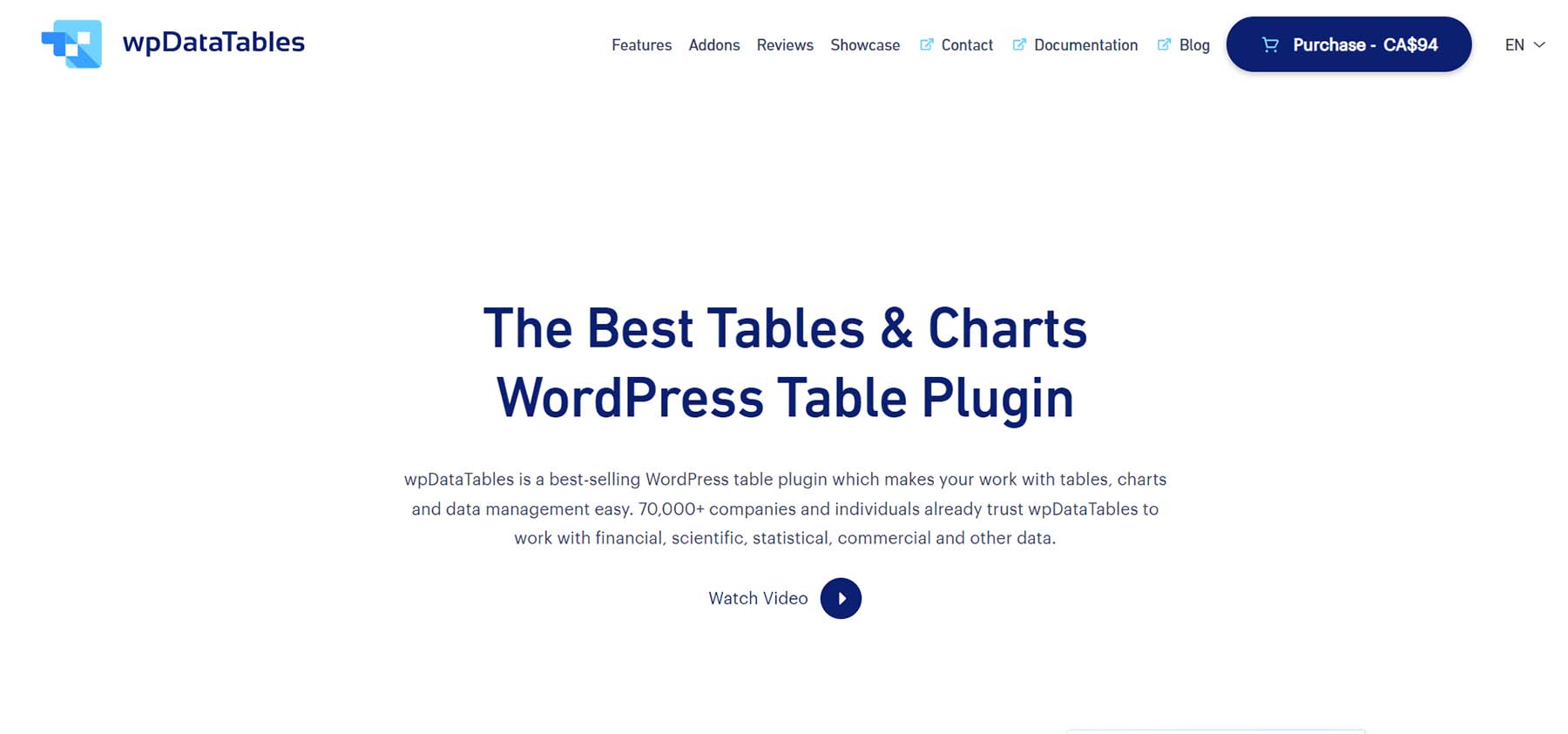 wpdatatables WordPress tabela e plug-in de gráfico