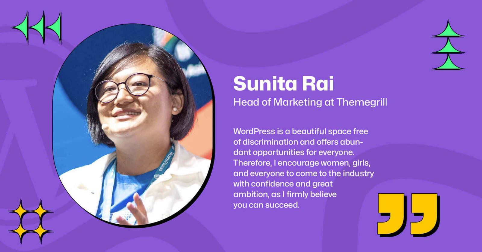 Sunita Rai, WordPress, Frau