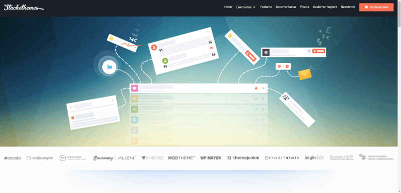 Screenshot der Stachethemes-Startseite